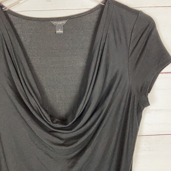 Ann Taylor Tops - Ann Taylor Cowl Neck Tee Black S